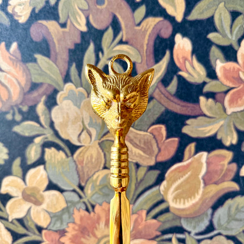 Brass Fox Letter Opener