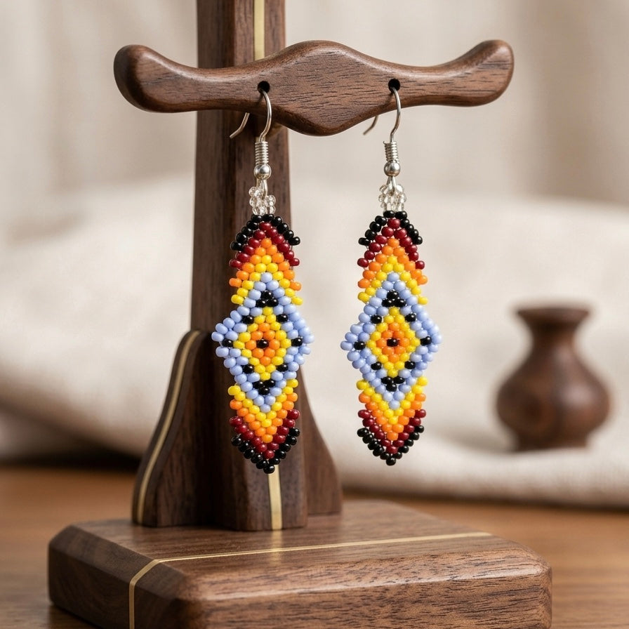 Soul Feather Earrings (fire black)