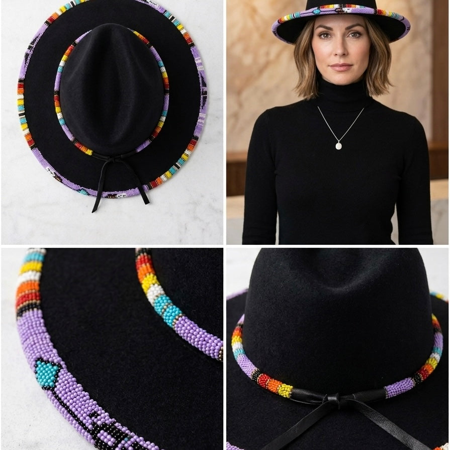 Size-61 Handmade Beaded Hat