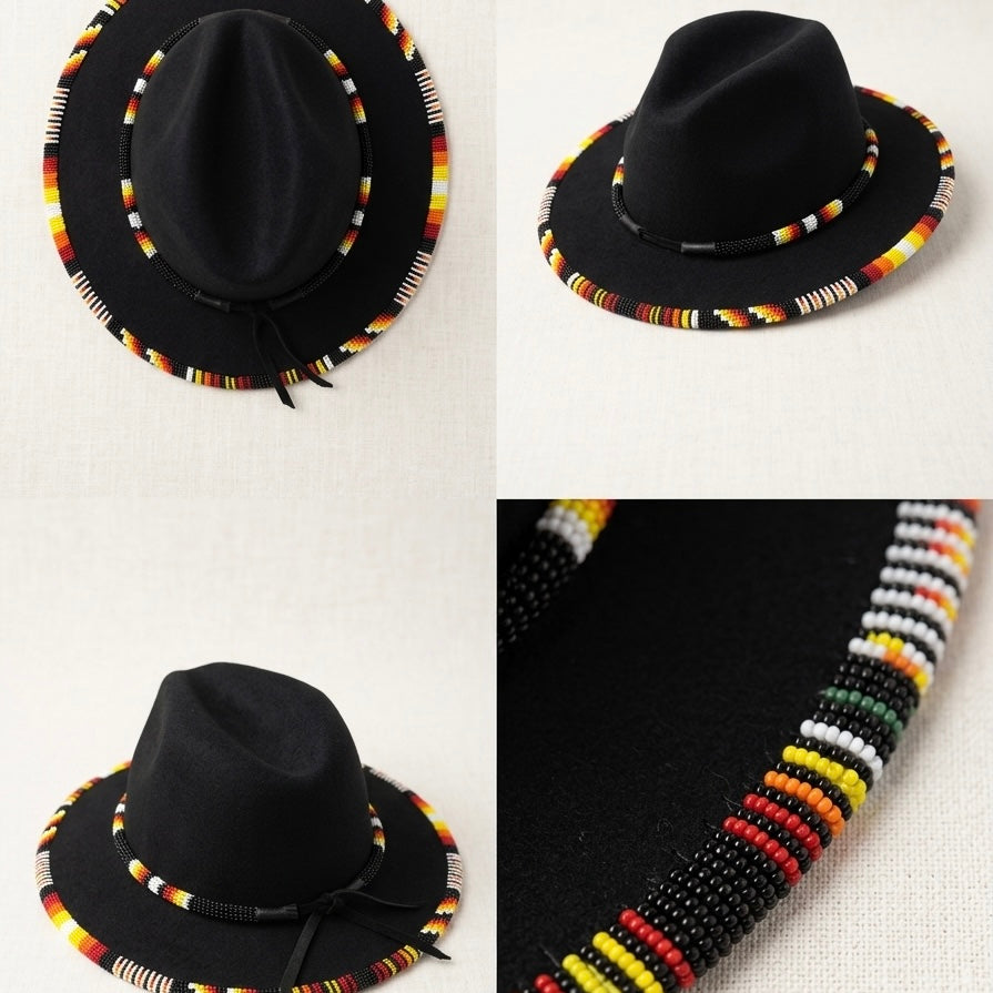 Size-61 Handmade Beaded Hat